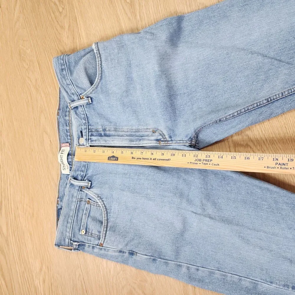 Vintage Levi's 505 Straight Fit 38x32 Jeans Heavy Denim Cowboy Work Rivets